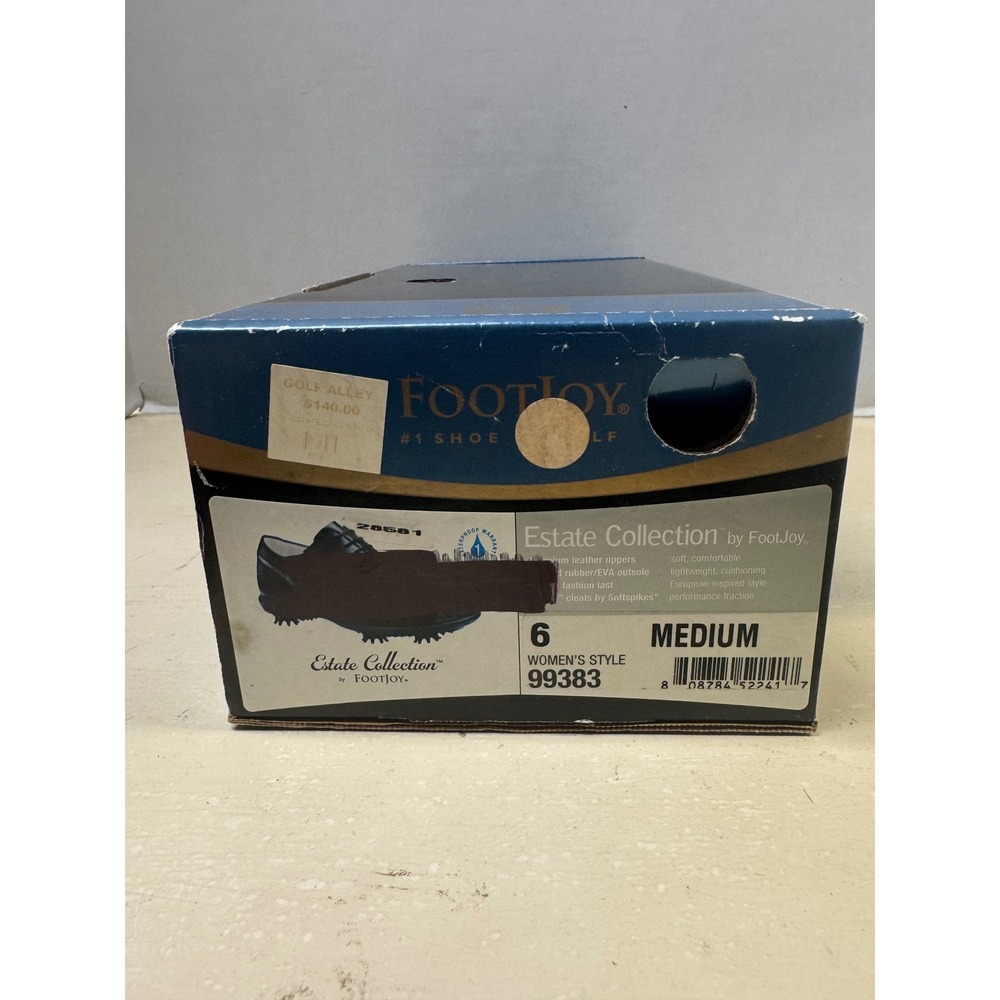 FootJoy Estate Collection Womens Golf Shoes Black Red Leather Spike 99383 Size 6 - Picture 3 of 10